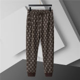 5A Men Breathable Cotton Sports Set Hooded Jacket Pant Suit