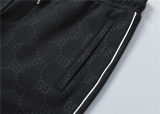 5A Men Breathable Cotton Sports Set Stand Collar Jacket Pant Suit