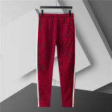5A Men Breathable Cotton Sports Set Stand Collar Jacket Pant Suit