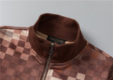 5A Men Breathable Cotton Sports Set Stand Collar Jacket Pant Suit