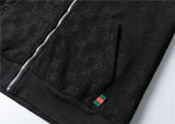5A Men Breathable Cotton Sports Set Hooded Jacket Pant Suit