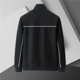 5A Men Breathable Cotton Sports Set Stand Collar Jacket Pant Suit
