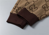 5A Men Breathable Cotton Sports Set Hooded Jacket Pant Suit