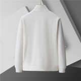 5A Men Breathable Cotton Sports Set Stand Collar Jacket Pant Suit
