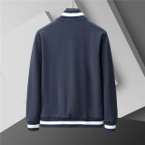 5A Men Breathable Cotton Sports Set Stand Collar Jacket Pant Suit