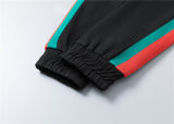 5A Men Breathable Cotton Sports Set Stand Collar Jacket Pant Suit