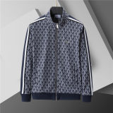 5A Men Breathable Cotton Sports Set Stand Collar Jacket Pant Suit