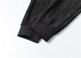 5A Men Breathable Cotton Sports Set Hooded Jacket Pant Suit