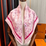 5A Women's Sunflower Silk Scarves Pink