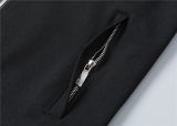 5A Men Breathable Cotton Sports Set Hooded Jacket Pant Suit