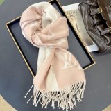 5A Women's Winter Double-Sided Jacquard Logo Tassel Scarf