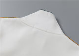 5A Men Breathable Cotton Sports Set Stand Collar Jacket Pant Suit