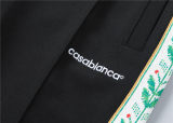 5A Men Breathable Cotton Sports Set Stand Collar Jacket Pant Suit