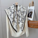 5A Women's Silk Scarves White