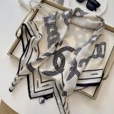 5A Women's Silk Scarves White