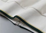 5A Men Breathable Cotton Sports Set Stand Collar Jacket Pant Suit
