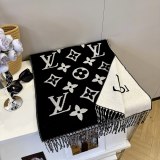5A Women's Winter Double-Sided Jacquard Logo Tassel Scarf