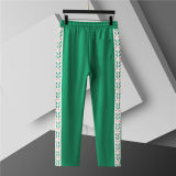 5A Men Breathable Cotton Sports Set Lapel Jacket Pant Suit