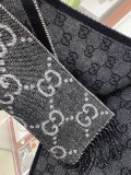 5A Unisex GG Winter Tassel Scarf Dark Gray