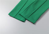 5A Men Breathable Cotton Sports Set Lapel Jacket Pant Suit