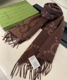 5A Women's GG Winter Warm Tassel Scarf Brown