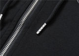 5A Men Breathable Cotton Sports Set Hooded Jacket Pant Suit