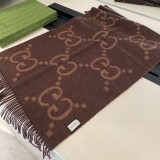 5A Women's GG Winter Warm Tassel Scarf Brown