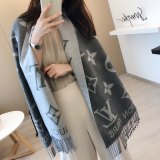 5A Women's Winter Double-Sided Jacquard Logo Tassel Scarf