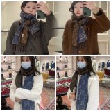 5A Unisex GG Winter Tassel Scarf Blue