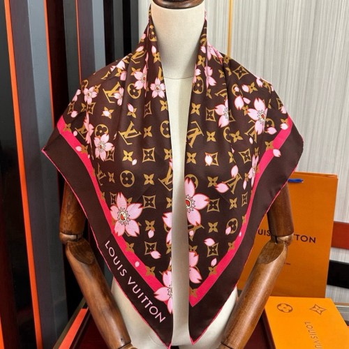 5A Women's Sunflower Silk Scarves Brown
