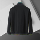 5A Men Breathable Cotton Sports Set Stand Collar Jacket Pant Suit