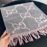 5A Women's GG Winter Warm Tassel Scarf Grey