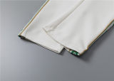 5A Men Breathable Cotton Sports Set Stand Collar Jacket Pant Suit