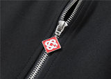 5A Men Breathable Cotton Sports Set Stand Collar Jacket Pant Suit