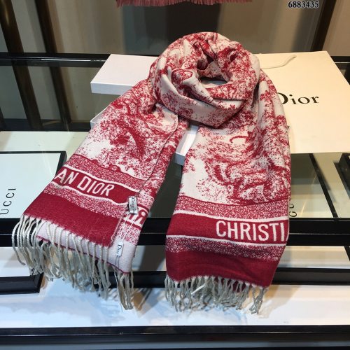 5A Women's Winter Tassel Scarf Red