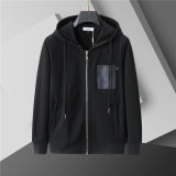 5A Men Breathable Cotton Sports Set Hooded Jacket Pant Suit