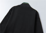 5A Men Breathable Cotton Sports Set Stand Collar Jacket Pant Suit