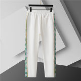 5A Men Breathable Cotton Sports Set Stand Collar Jacket Pant Suit