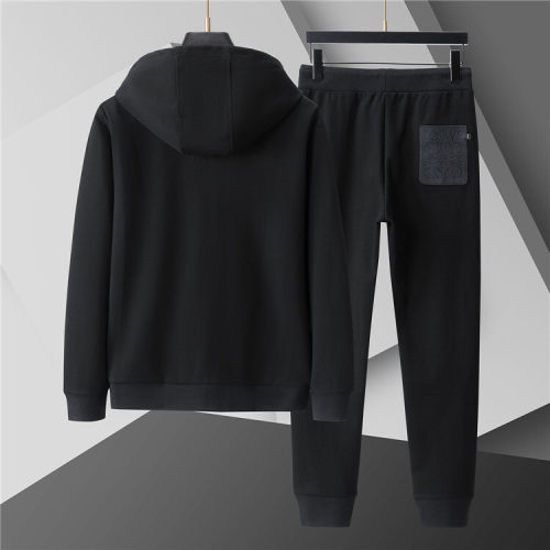 5A Men Breathable Cotton Sports Set Hooded Jacket Pant Suit