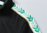 5A Men Breathable Cotton Sports Set Stand Collar Jacket Pant Suit