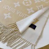5A Women's Winter Double-Sided Jacquard Logo Tassel Scarf