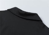 5A Men Breathable Cotton Sports Set Lapel Jacket Pant Suit