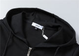 5A Men Breathable Cotton Sports Set Hooded Jacket Pant Suit