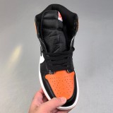 5A Air Jordan 1 High Shattered Backboard Black Orange Leather DZ5485-008
