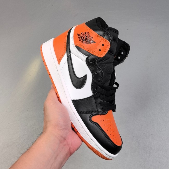 5A Air Jordan 1 High Shattered Backboard Black Orange Leather DZ5485-008