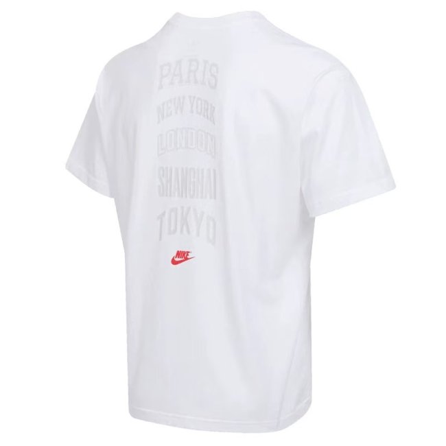 Men's Air Printed Cotton Casual T-Shirt White