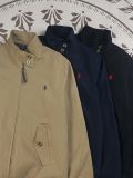 5A Unisex Bedford Twill Zip-Up Jacket – Classic Stand Collar, Red Pony Logo, Vintage Style