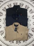 5A Unisex Bedford Twill Zip-Up Jacket – Classic Stand Collar, Red Pony Logo, Vintage Style