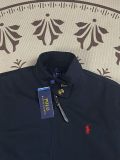 5A Unisex Bedford Twill Zip-Up Jacket – Classic Stand Collar, Red Pony Logo, Vintage Style