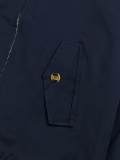 5A Unisex Bedford Twill Zip-Up Jacket – Classic Stand Collar, Red Pony Logo, Vintage Style
